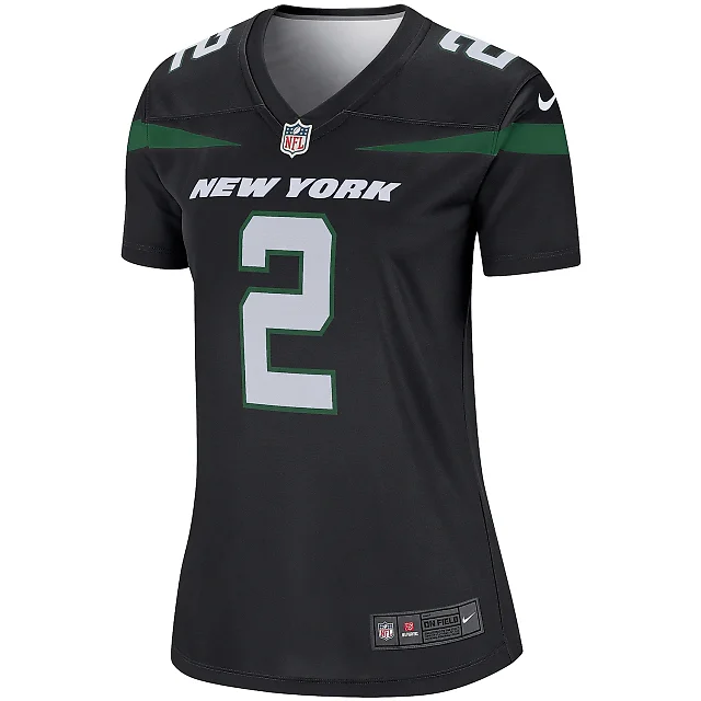 Zennovawear Women's New York Jets Zach Wilson Black Alternate Legend Player Performance Top