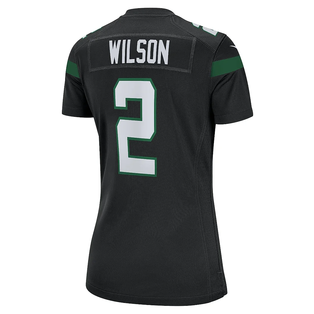 Zennovawear Women's New York Jets Zach Wilson Black Player Jersey