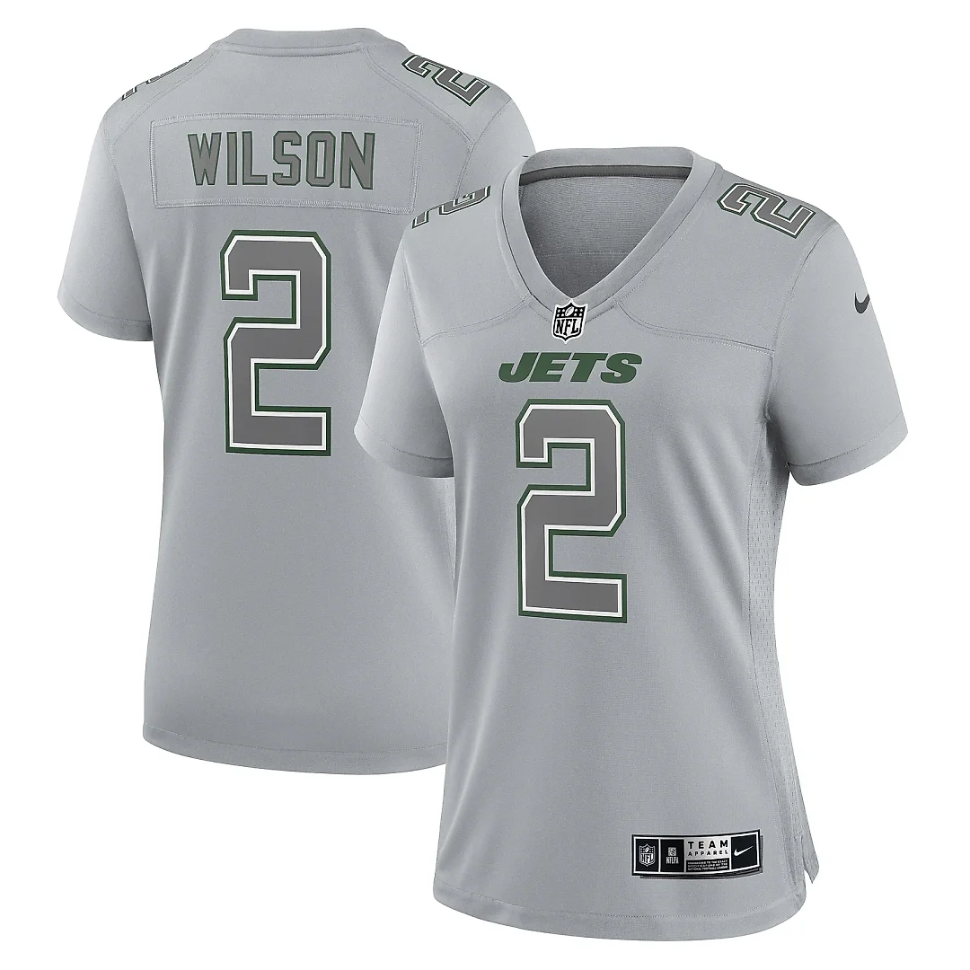 Zennovawear Women's New York Jets Zach Wilson Gray Atmosphere Fashion Game Jersey