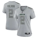 Zennovawear Women's New York Jets Zach Wilson Gray Atmosphere Fashion Game Jersey