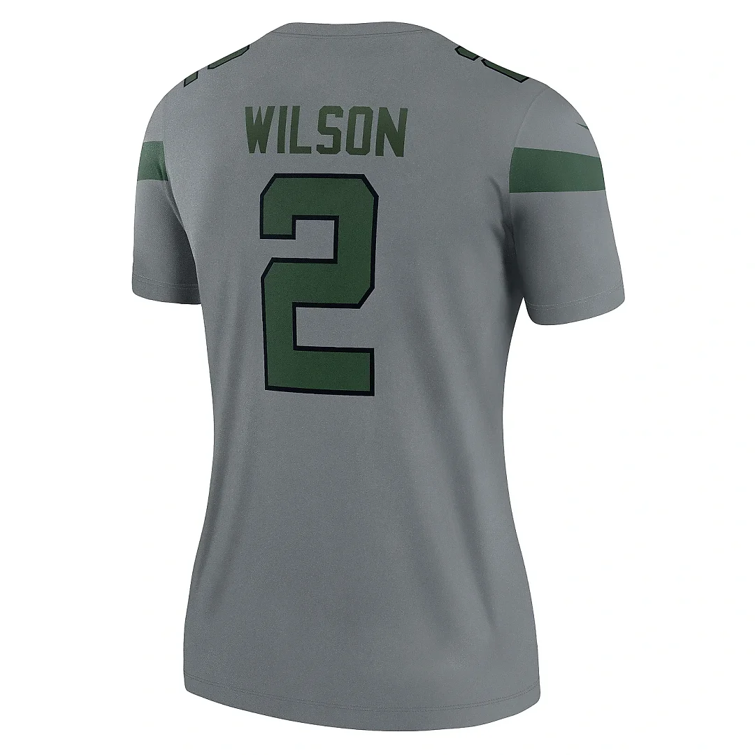 Zennovawear Women's New York Jets Zach Wilson Gray Inverted Legend Player Performance Top