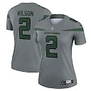 Zennovawear Women's New York Jets Zach Wilson Gray Inverted Legend Player Performance Top