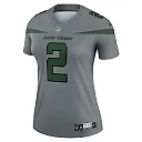 Zennovawear Women's New York Jets Zach Wilson Gray Inverted Legend Player Performance Top