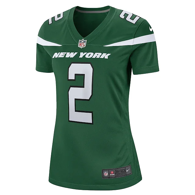 Zennovawear Women's New York Jets Zach Wilson Green Player Jersey
