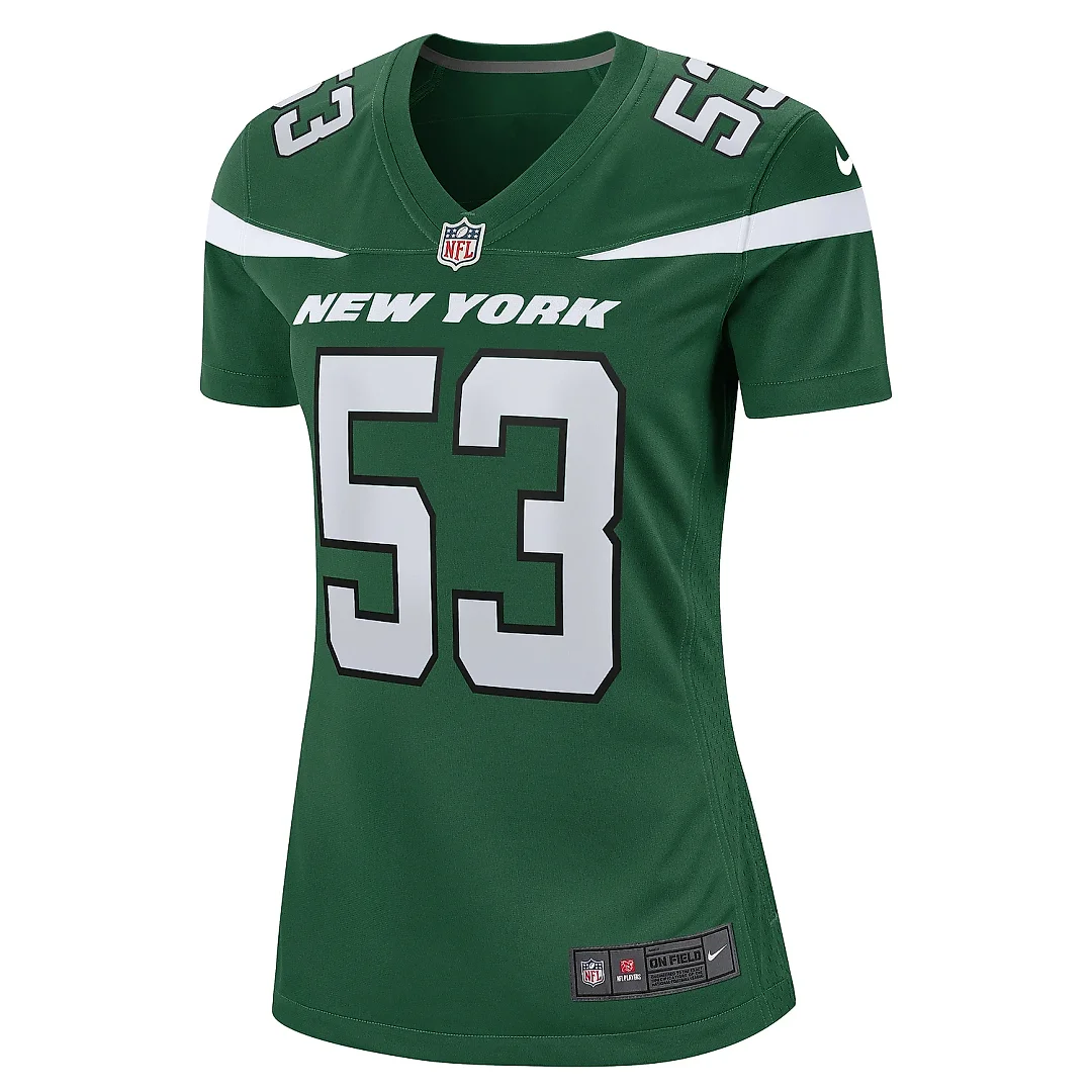 Zennovawear Women's New York Jets Zaire Barnes Gotham Green Game Jersey