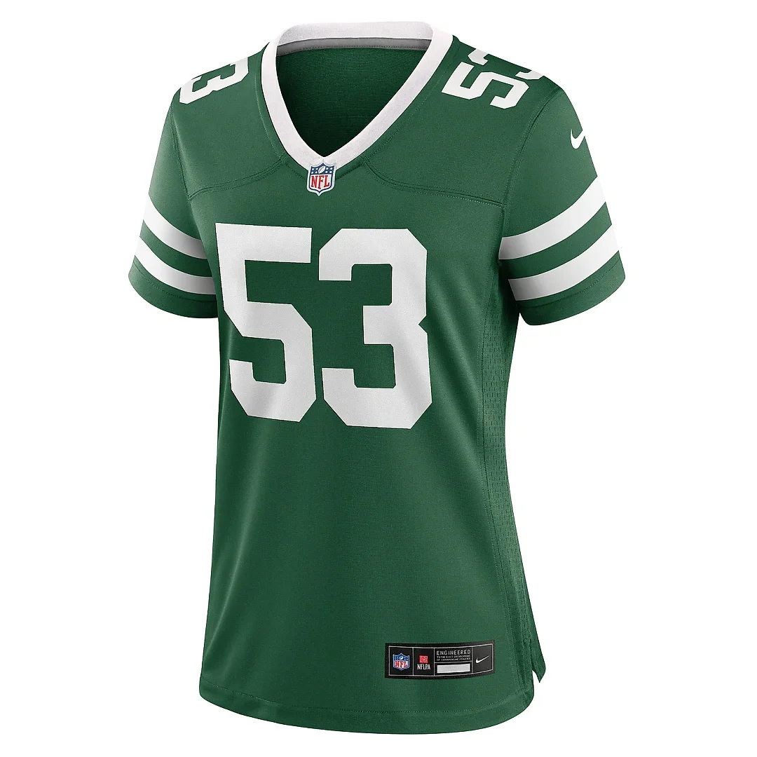 Zennovawear Women's New York Jets Zaire Barnes Legacy Green Team Game Jersey