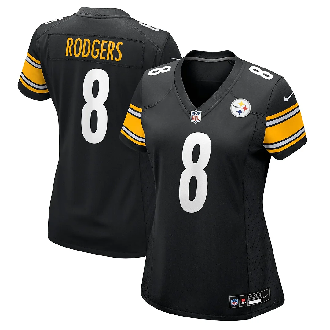 Zennovawear Aaron Rodgers Pittsburgh Steelers Women's Game Jersey - Black