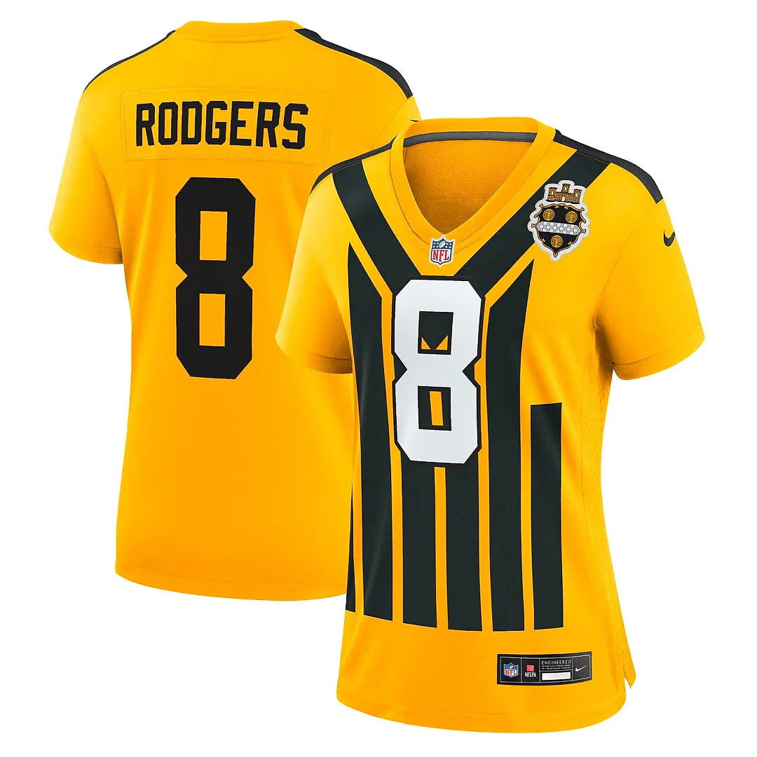 Zennovawear Aaron Rodgers Pittsburgh Steelers Women's Alternate 1933 Throwback Game Jersey - Gold