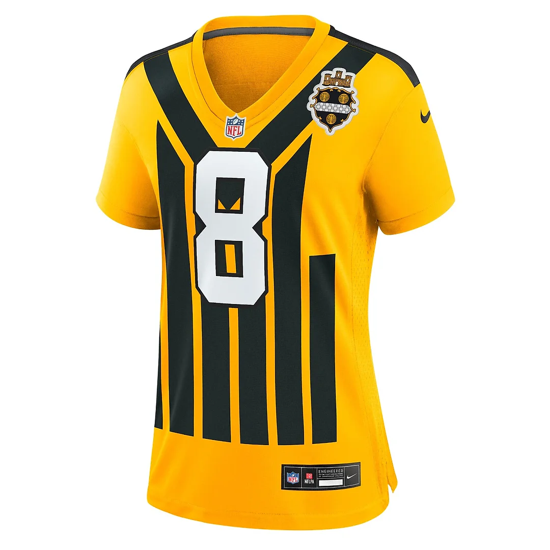 Zennovawear Aaron Rodgers Pittsburgh Steelers Women's Alternate 1933 Throwback Game Jersey - Gold
