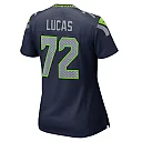 Zennovawear Abraham Lucas Seattle Seahawks Women's Team Game Jersey - College Navy
