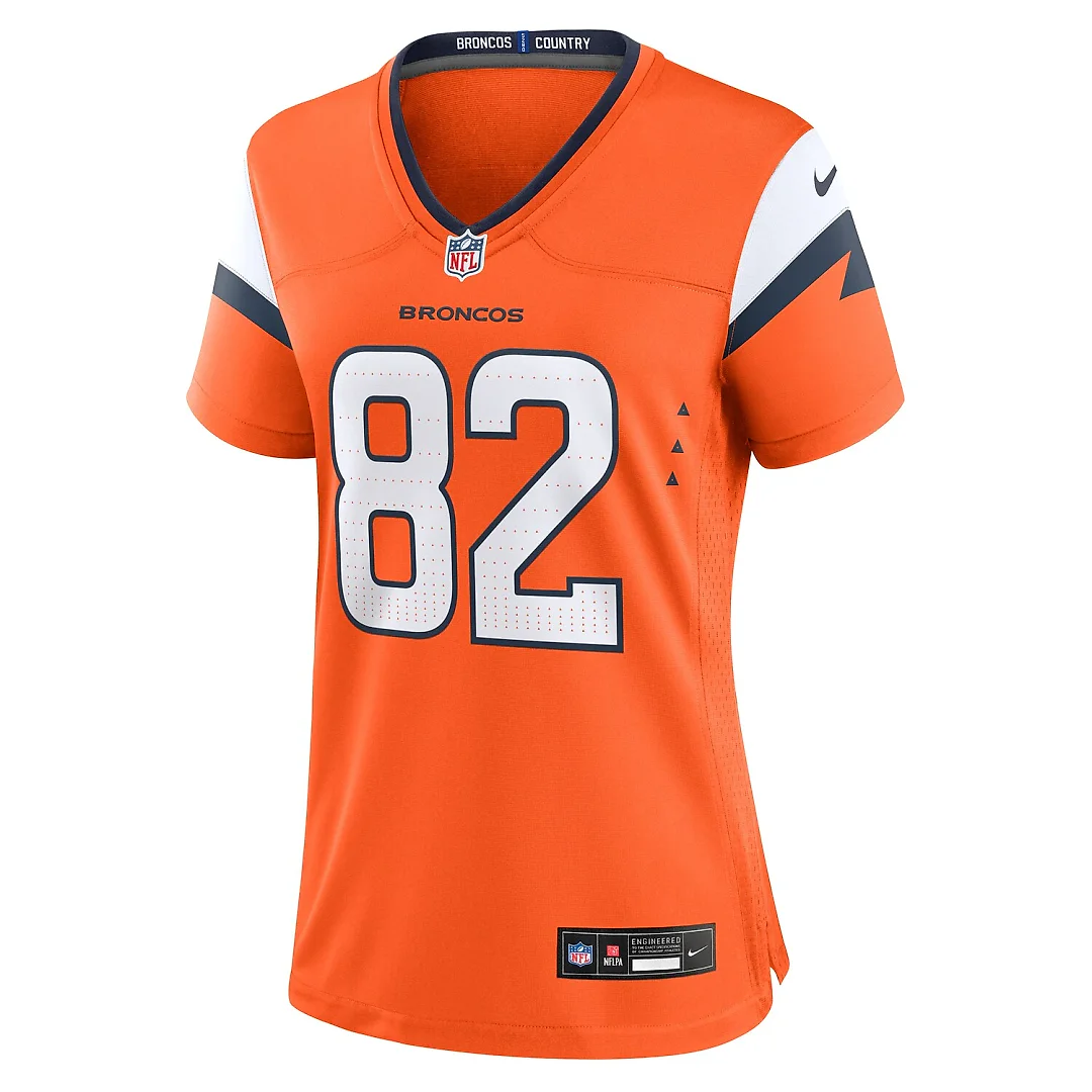 Zennovawear Adam Trautman Denver Broncos Women's Team Game Jersey - Orange