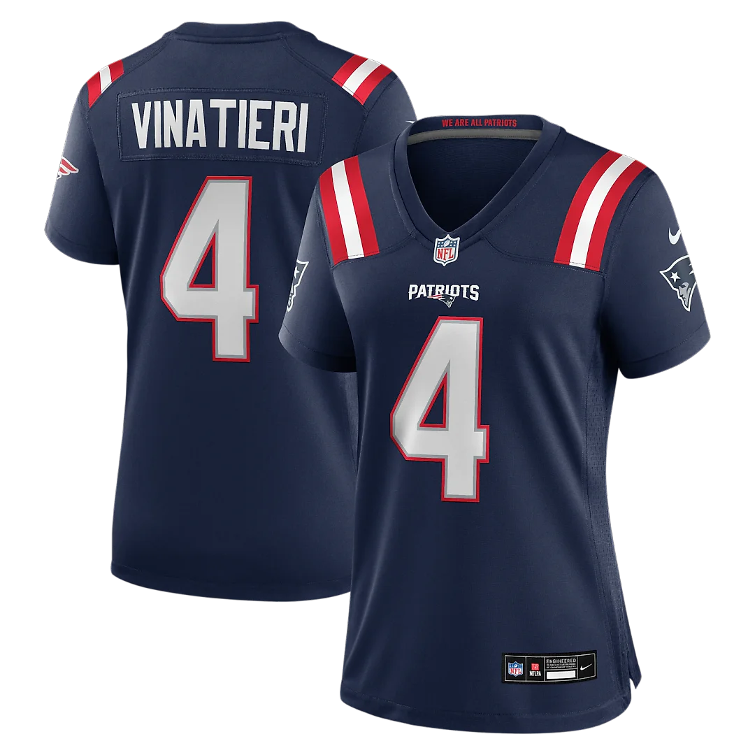 Zennovawear Adam Vinatieri New England Patriots Women's Team Retired Game Jersey - Navy