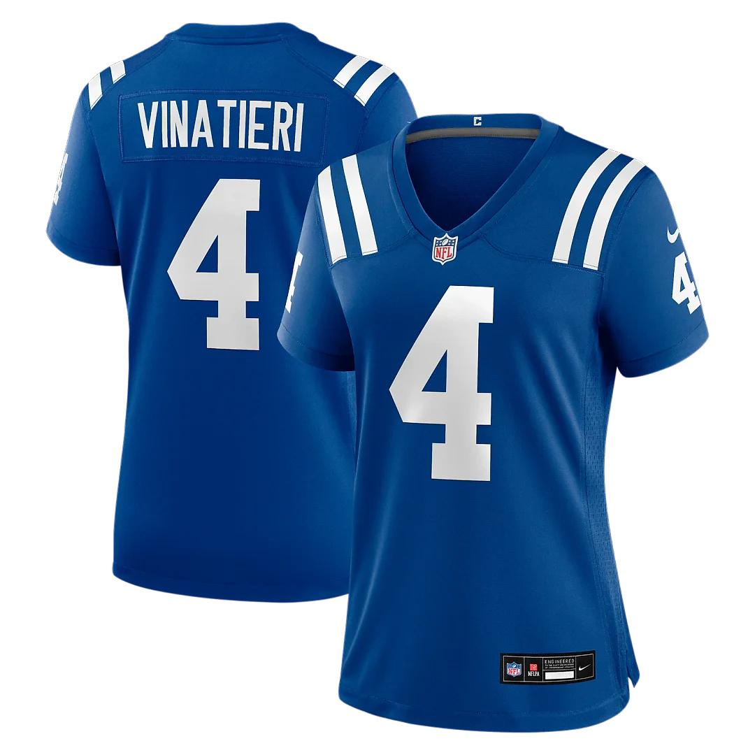 Zennovawear Adam Vinatieri Indianapolis Colts Women's Team Retired Game Jersey - Royal