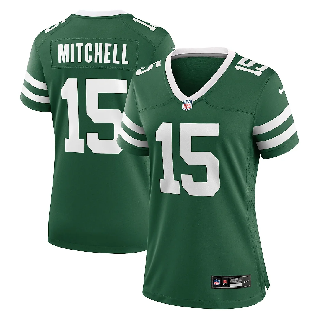 Zennovawear Adonai Mitchell New York Jets Women's Team Game Jersey - Legacy Green
