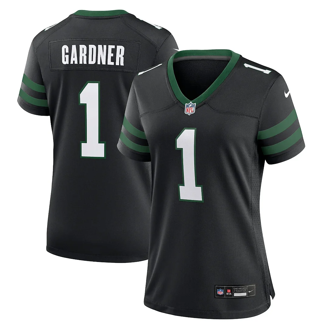 Zennovawear Ahmad Sauce Gardner New York Jets Women's Alternate Game Jersey - Legacy Black