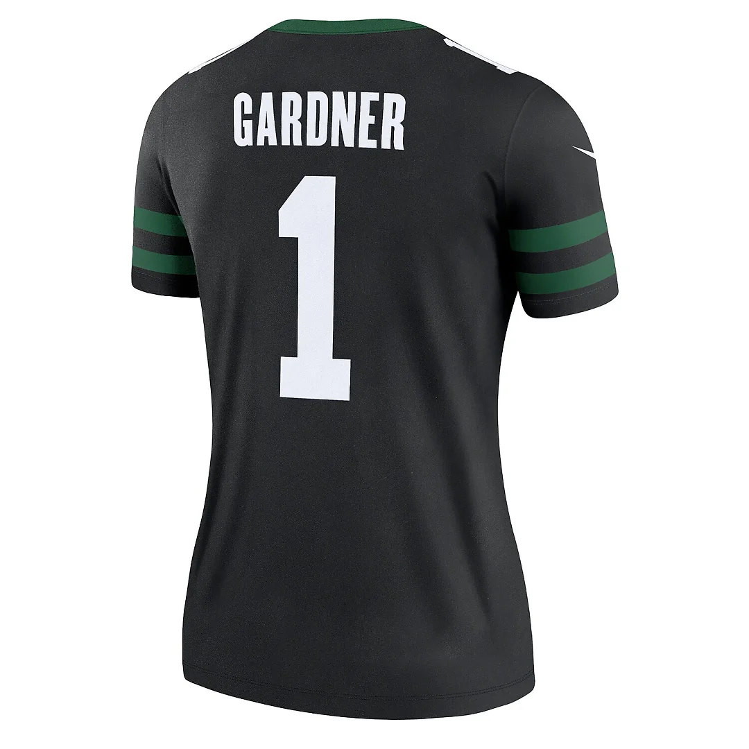 Zennovawear Ahmad Sauce Gardner New York Jets Women's Alternate Legend Player Performance Top - Legacy Black