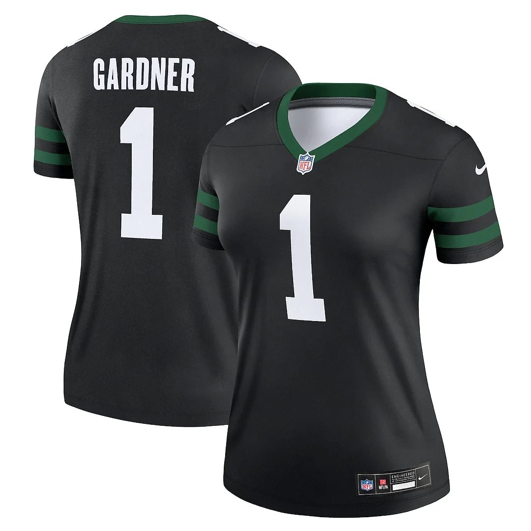 Zennovawear Ahmad Sauce Gardner New York Jets Women's Alternate Legend Player Performance Top - Legacy Black