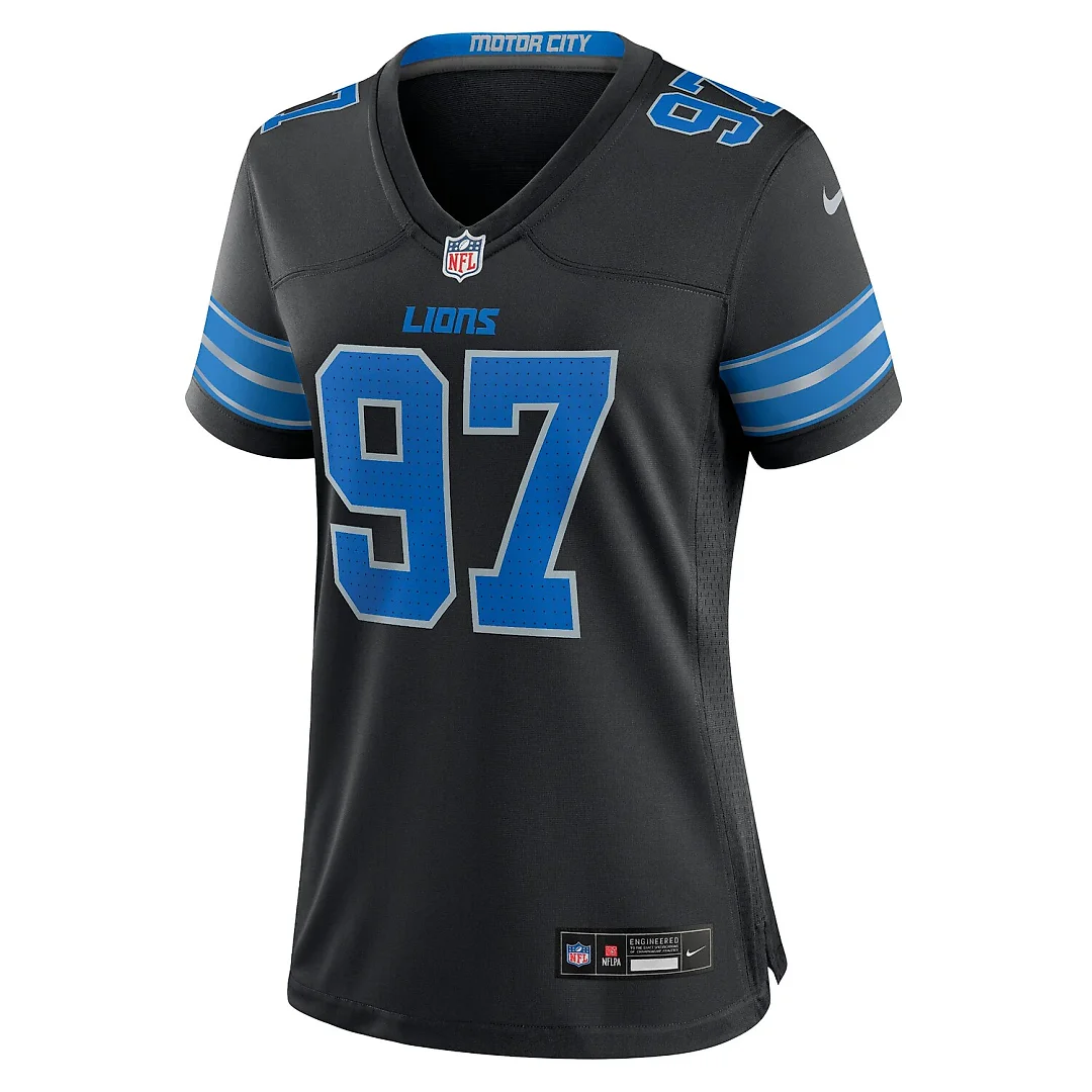 Zennovawear Aidan Hutchinson Detroit Lions Women's 2nd Alternate Game Jersey - Black