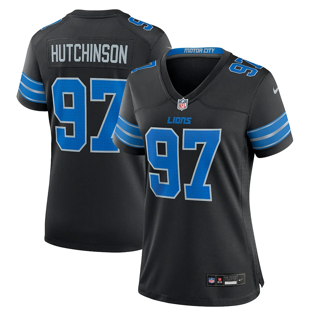 Zennovawear Aidan Hutchinson Detroit Lions Women's 2nd Alternate Game Jersey - Black