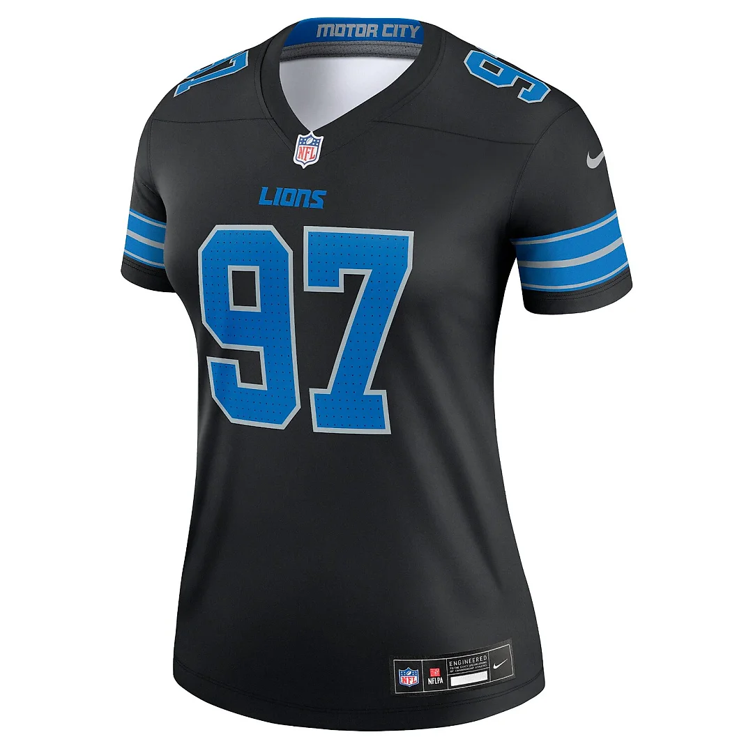 Zennovawear Aidan Hutchinson Detroit Lions Women's Alternate Legend Player Performance Top - Black