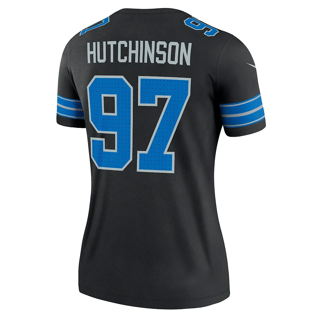 Zennovawear Aidan Hutchinson Detroit Lions Women's Alternate Legend Player Performance Top - Black