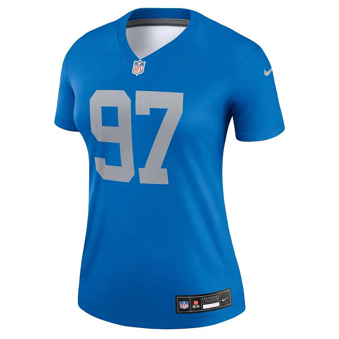Zennovawear Aidan Hutchinson Detroit Lions Women's Alternate Legend Player Performance Top - Blue