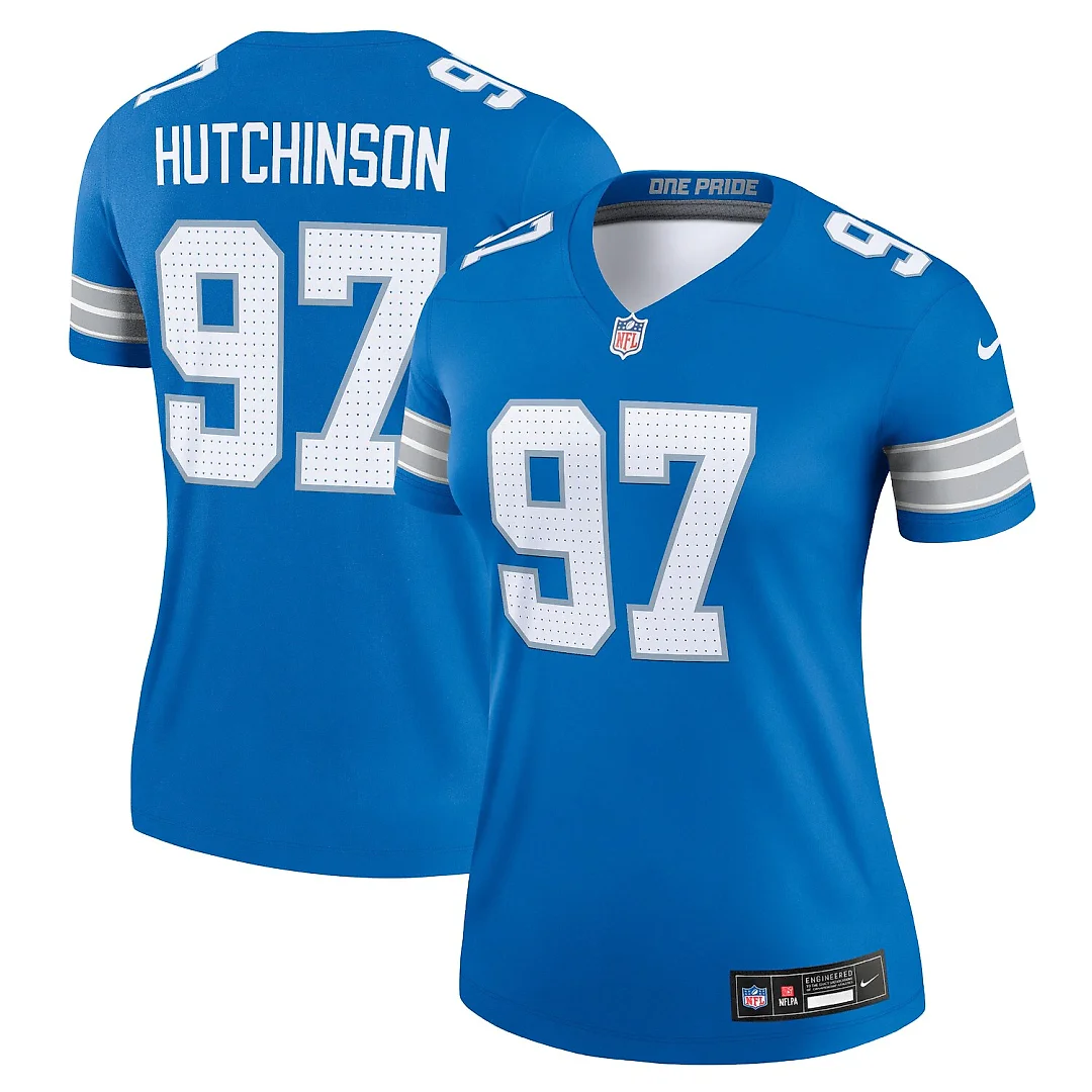 Zennovawear Aidan Hutchinson Detroit Lions Women's Legend Player Performance Top - Blue