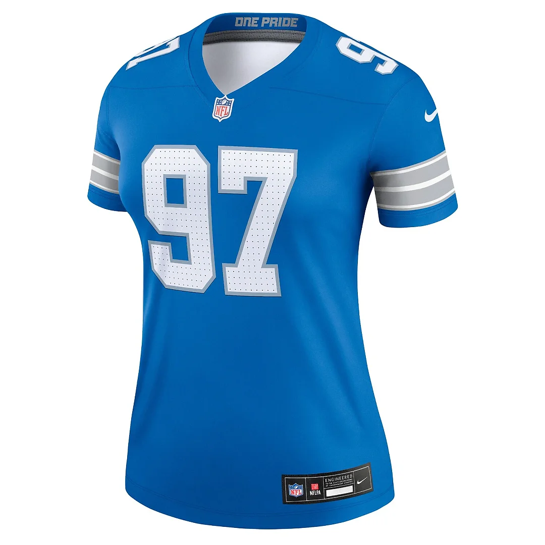 Zennovawear Aidan Hutchinson Detroit Lions Women's Legend Player Performance Top - Blue