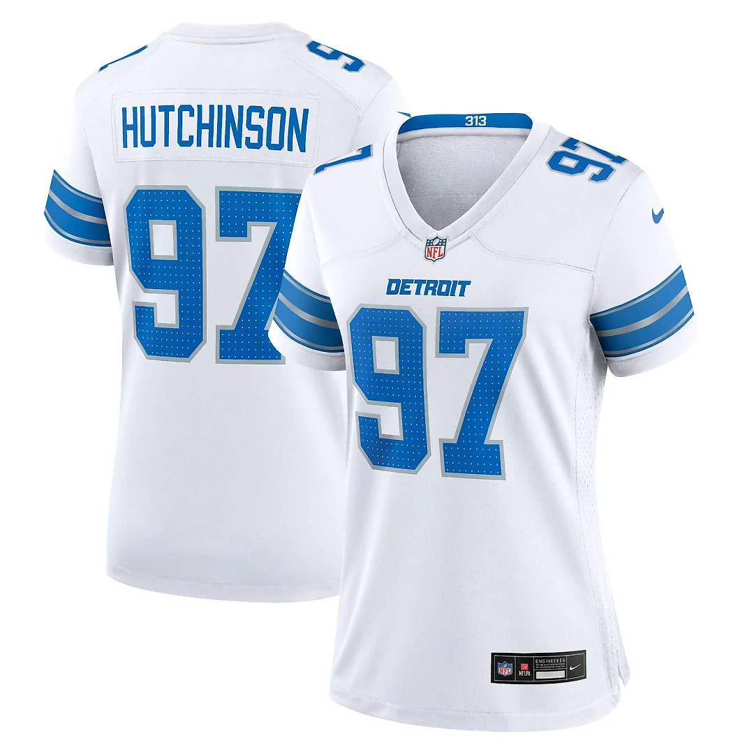 Zennovawear Aidan Hutchinson Detroit Lions Women's Game Jersey - White