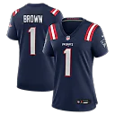 Zennovawear A.J. Brown New England Patriots Women's Game Jersey - Navy