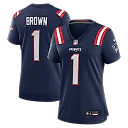 Zennovawear A.J. Brown New England Patriots Women's Game Jersey - Navy