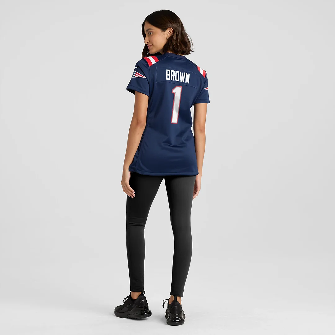 Zennovawear A.J. Brown New England Patriots Women's Game Jersey - Navy