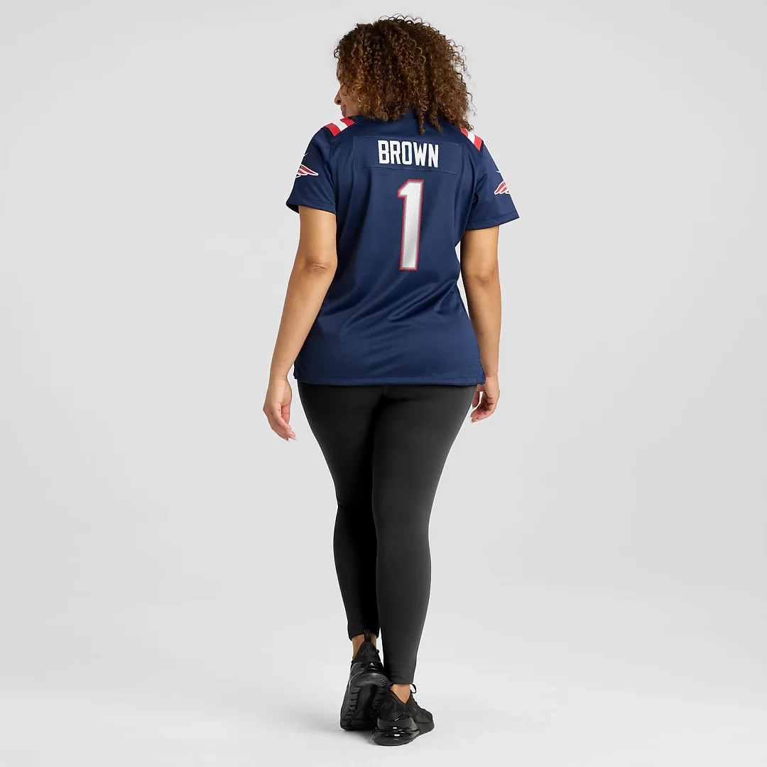 Zennovawear A.J. Brown New England Patriots Women's Game Jersey - Navy