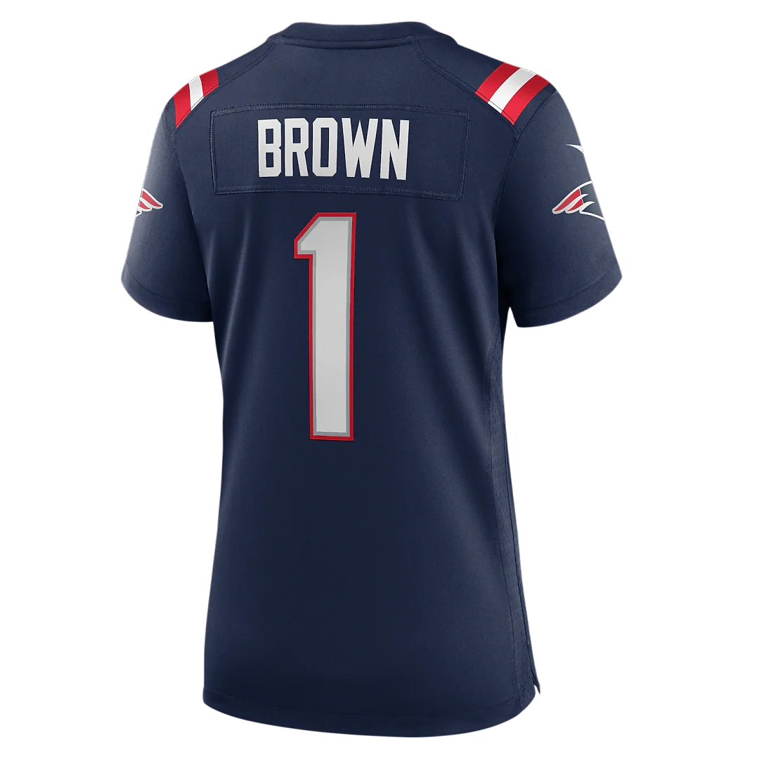 Zennovawear A.J. Brown New England Patriots Women's Game Jersey - Navy