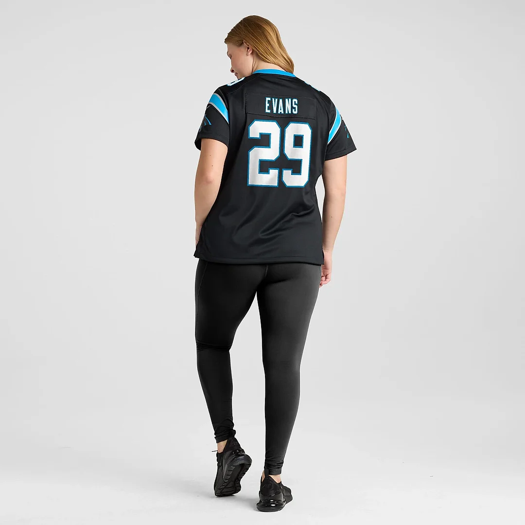 Zennovawear Akayleb Evans Carolina Panthers Women's Team Game Jersey - Black