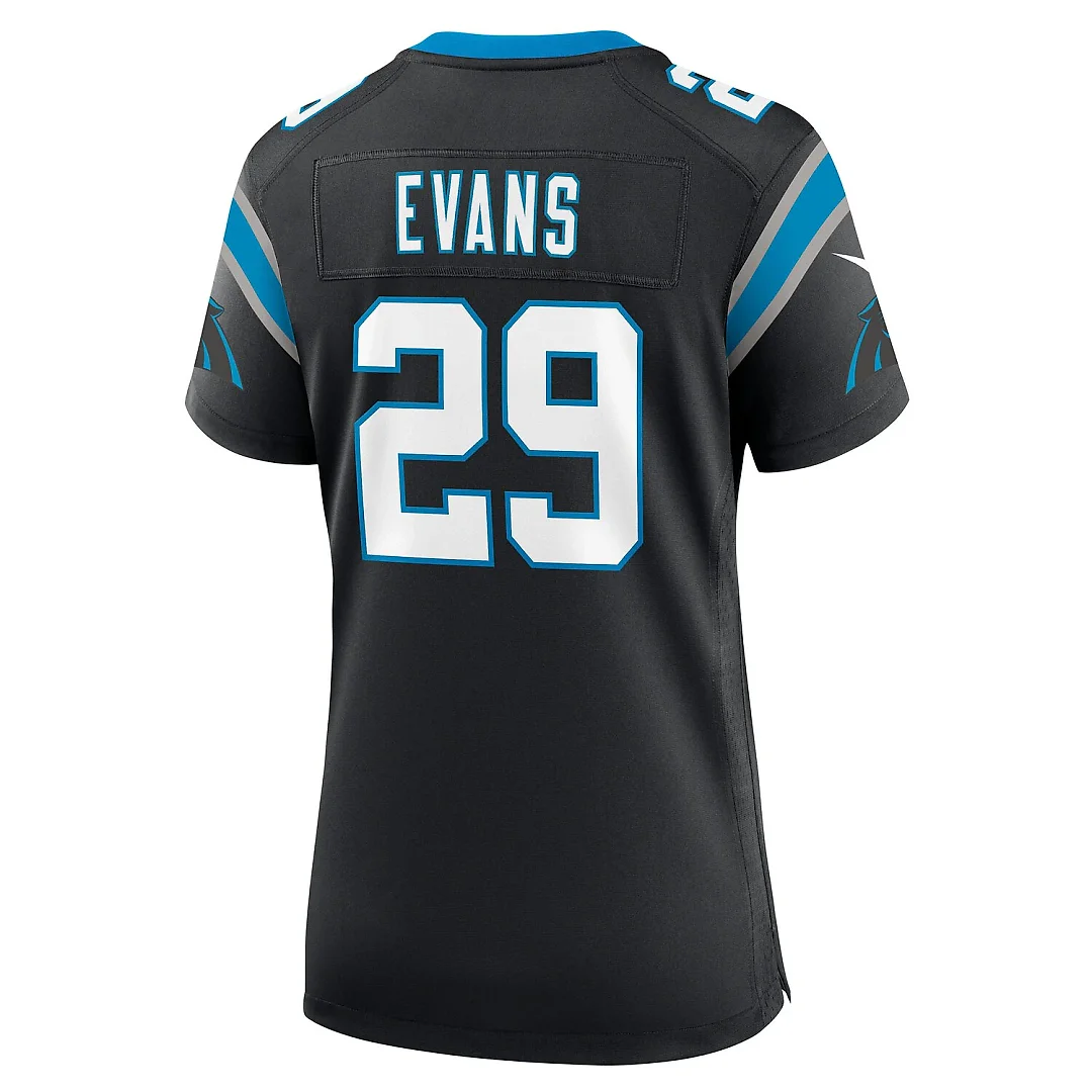 Zennovawear Akayleb Evans Carolina Panthers Women's Team Game Jersey - Black