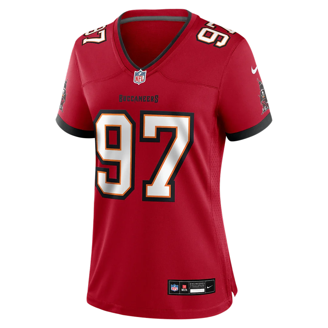 Zennovawear Al-Quadin Muhammad Tampa Bay Buccaneers Women's Team Game Jersey - Red