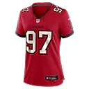 Zennovawear Al-Quadin Muhammad Tampa Bay Buccaneers Women's Team Game Jersey - Red