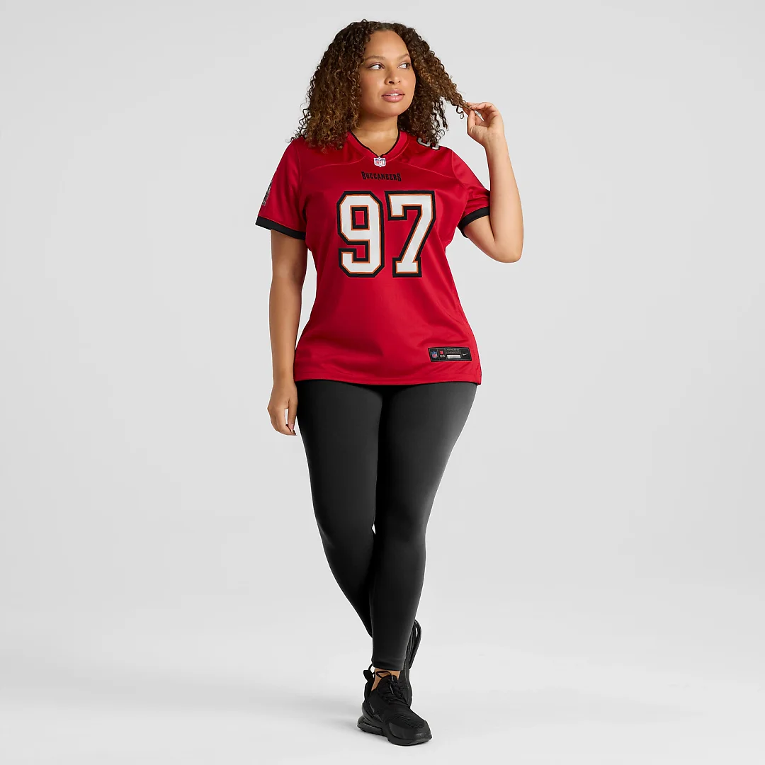 Zennovawear Al-Quadin Muhammad Tampa Bay Buccaneers Women's Team Game Jersey - Red
