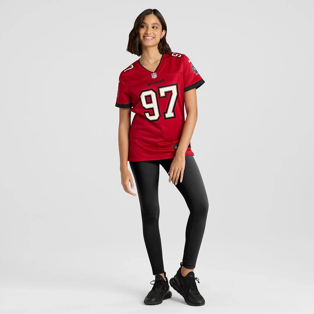 Zennovawear Al-Quadin Muhammad Tampa Bay Buccaneers Women's Team Game Jersey - Red