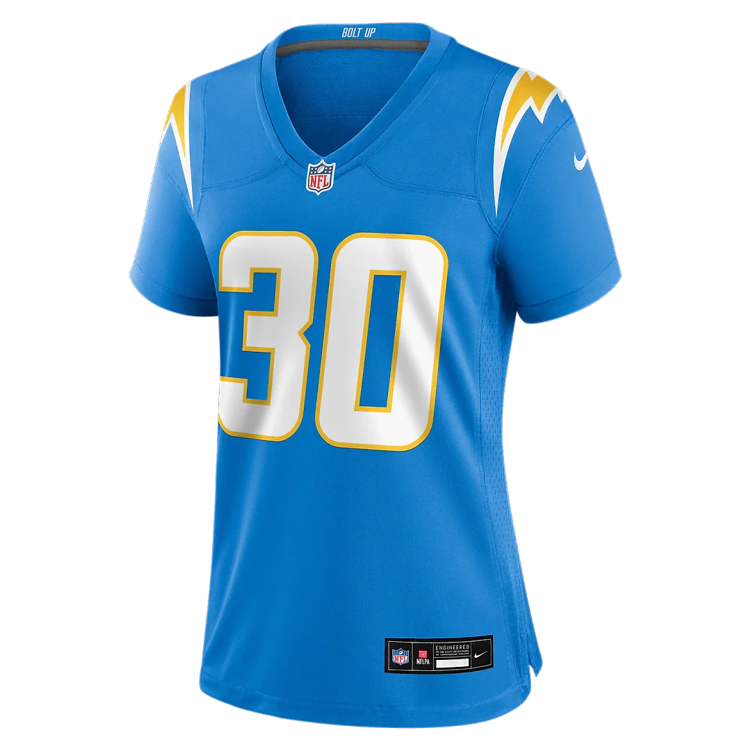 Zennovawear Alec Ingold Los Angeles Chargers Women's Team Game Jersey - Powder Blue