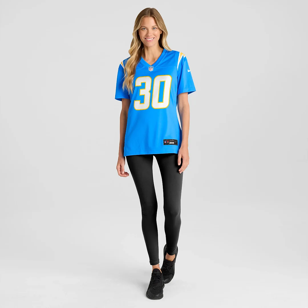 Zennovawear Alec Ingold Los Angeles Chargers Women's Team Game Jersey - Powder Blue