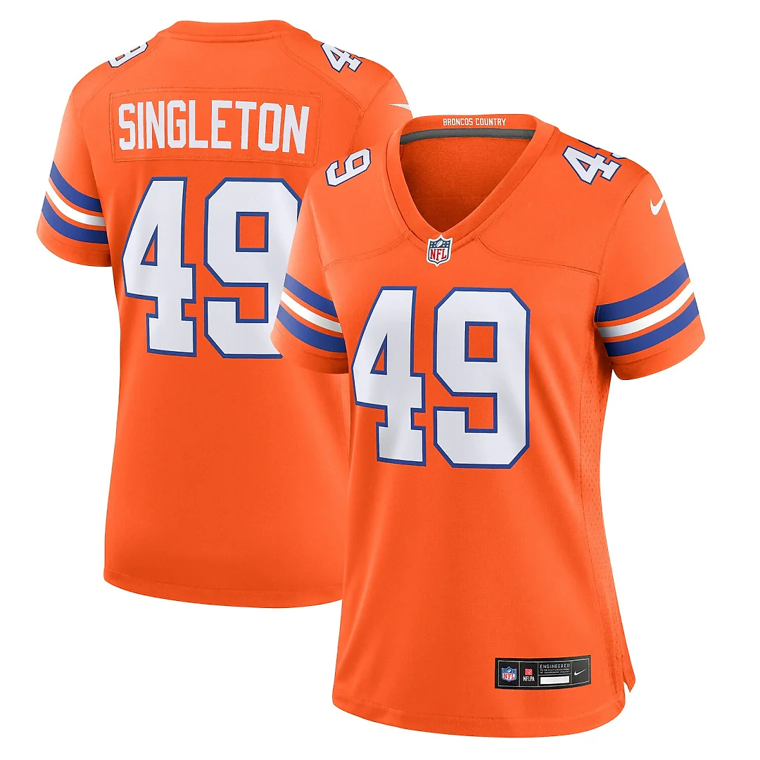 Zennovawear Alex Singleton Denver Broncos Women's Alternate Game Jersey - Orange