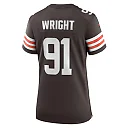 Zennovawear Alex Wright Cleveland Browns Women's Team Game Jersey - Brown