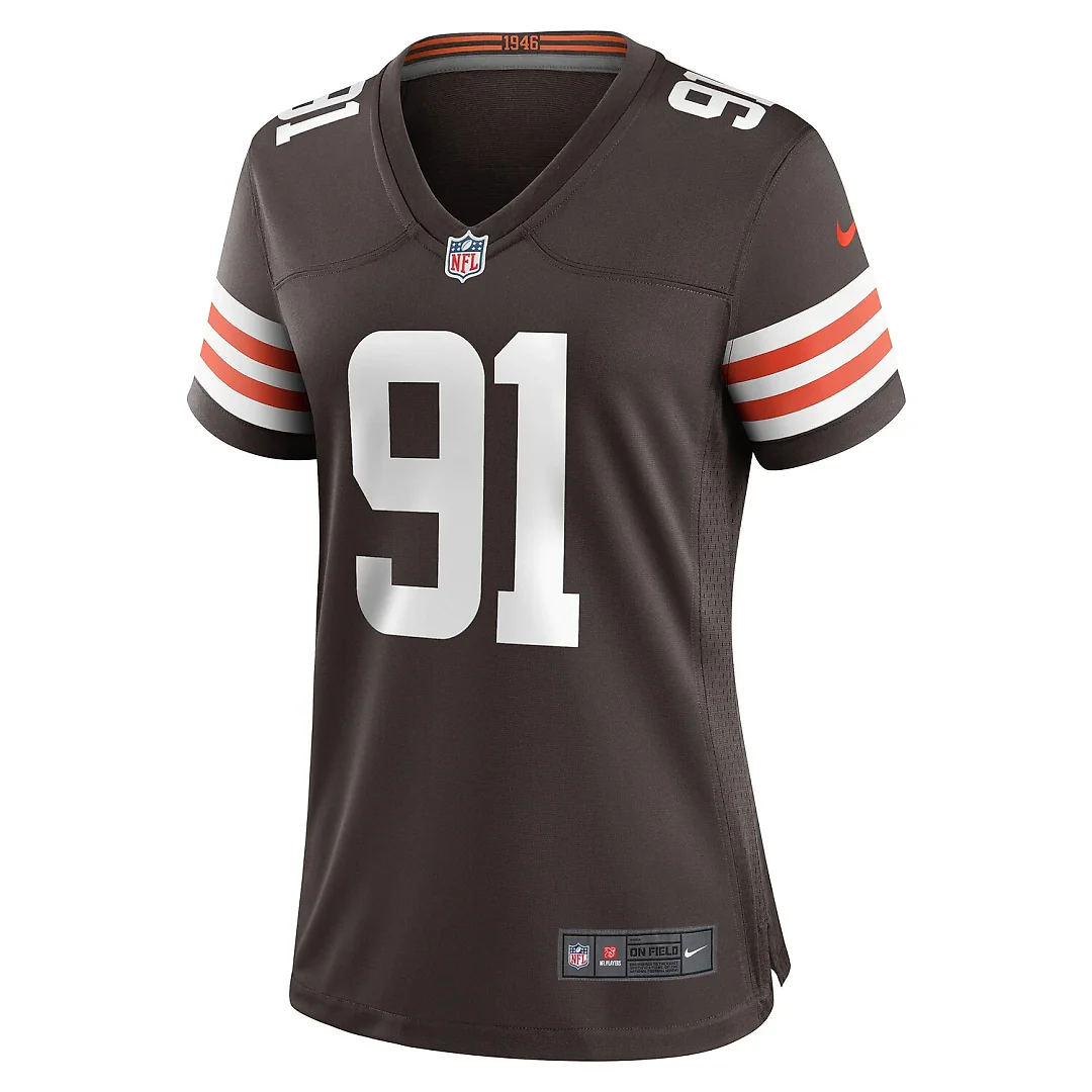 Zennovawear Alex Wright Cleveland Browns Women's Team Game Jersey - Brown