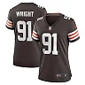 Zennovawear Alex Wright Cleveland Browns Women's Team Game Jersey - Brown