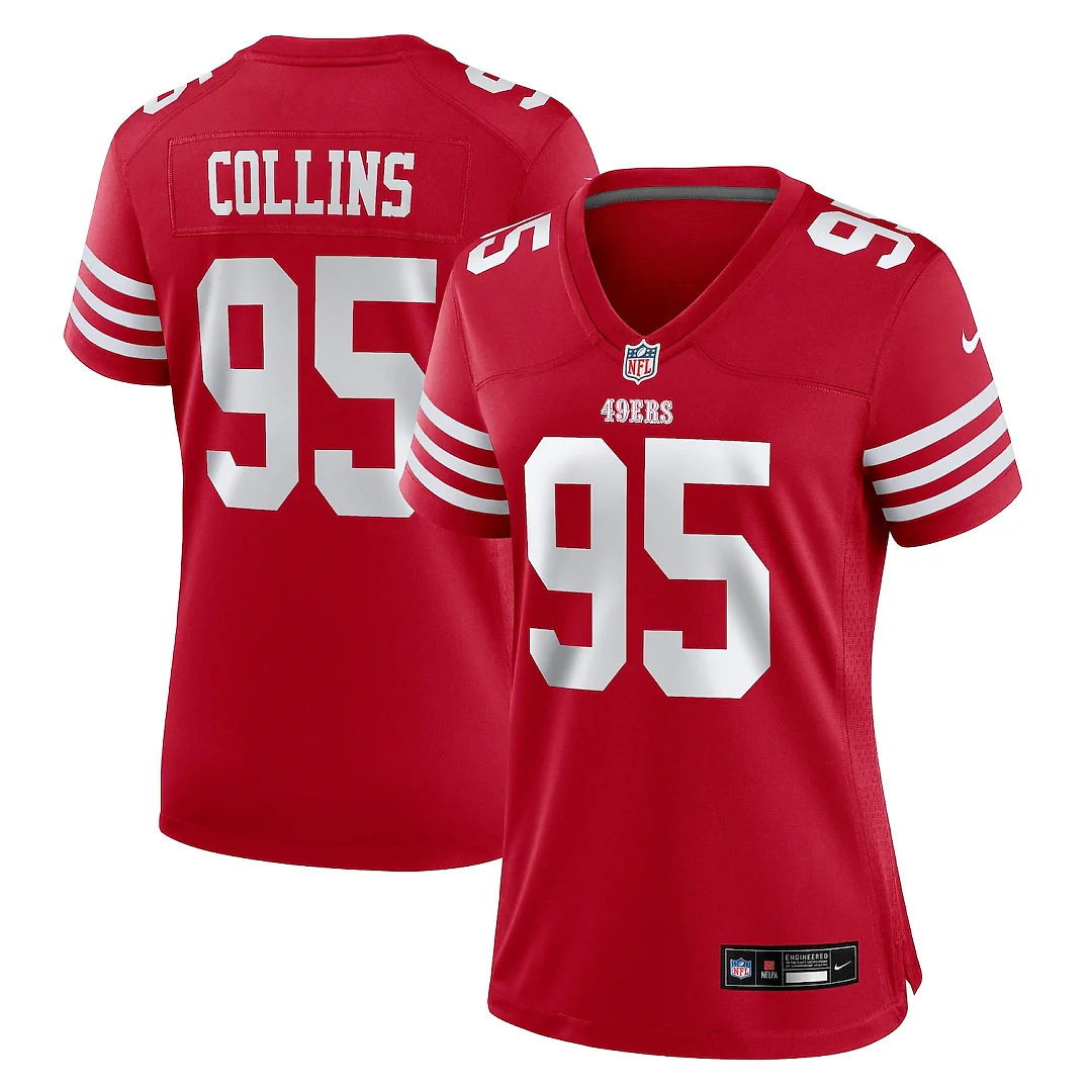 Zennovawear Alfred Collins San Francisco 49ers Women's Team Game Jersey - Scarlet