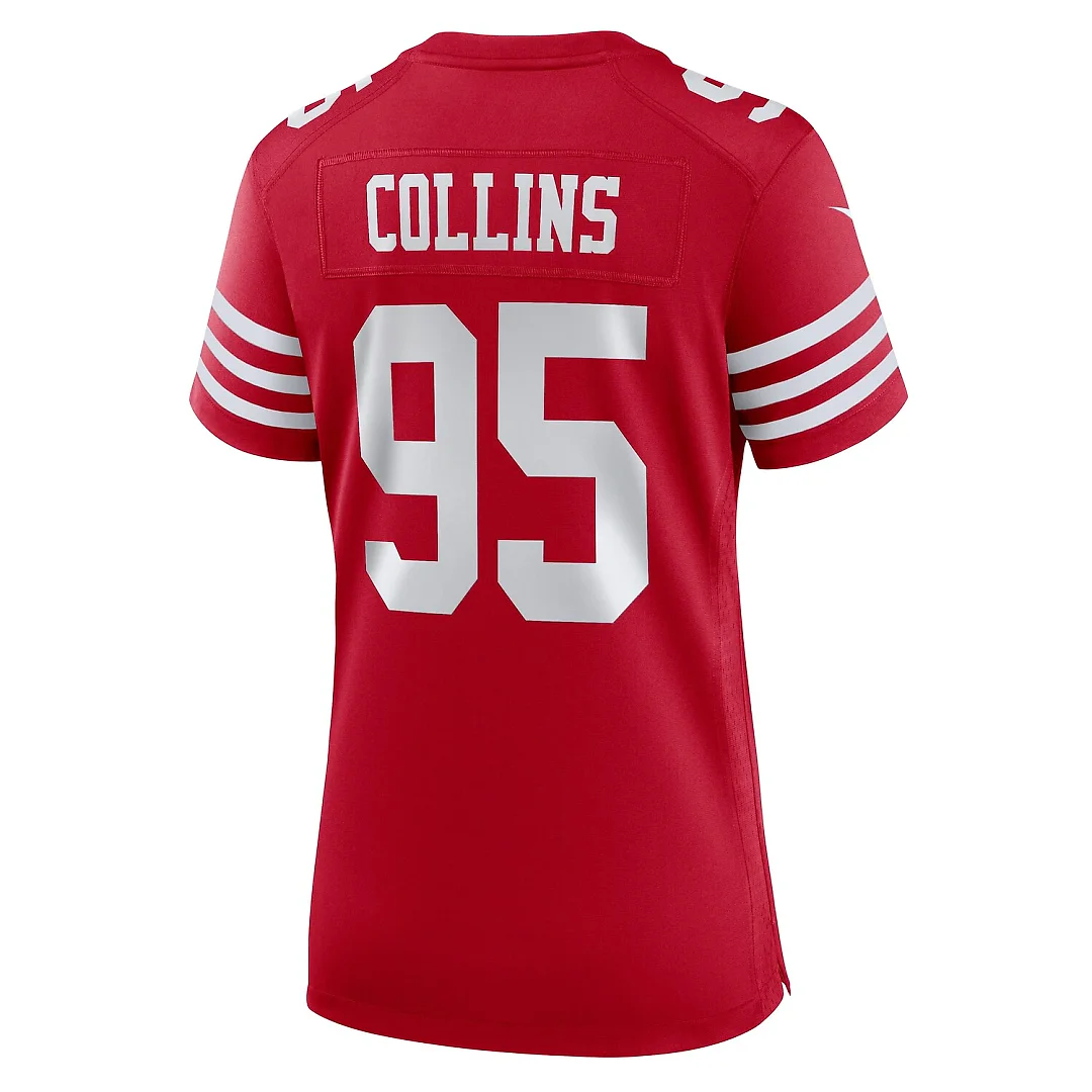 Zennovawear Alfred Collins San Francisco 49ers Women's Team Game Jersey - Scarlet