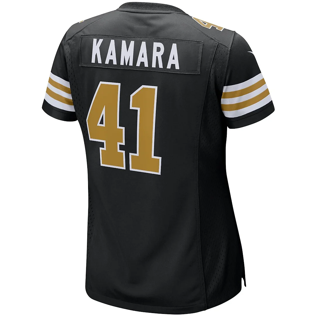 Zennovawear Alvin Kamara New Orleans Saints Women's Player Jersey - Black