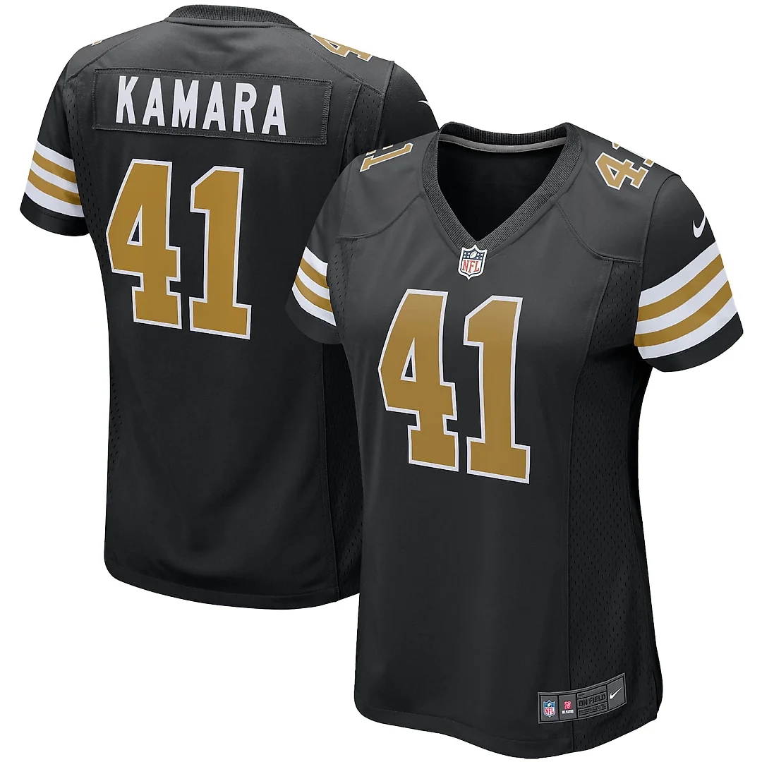 Zennovawear Alvin Kamara New Orleans Saints Women's Player Jersey - Black